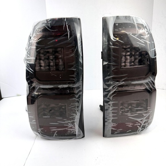 The Unbranded Brand Other - Pair Smoked LED Tail Lights Black Housing 4-Pin Plug Left Right Aftermarket